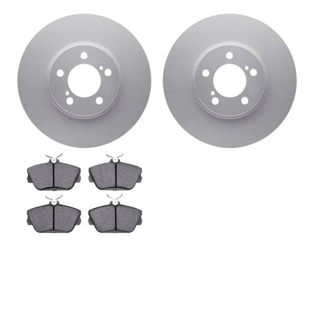 DYNAMIC FRICTION CO 4502-54224, Geospec Rotors with 5000 Advanced Brake Pads, Silver 4502-54224